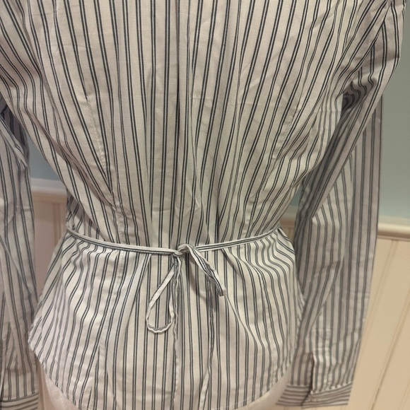 Striped Button-Up Women's Top - Picture 6 of 8